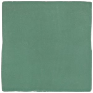 Wickes Boutique Flora Turquoise Gloss Ceramic Wall Tile - Cut Sample