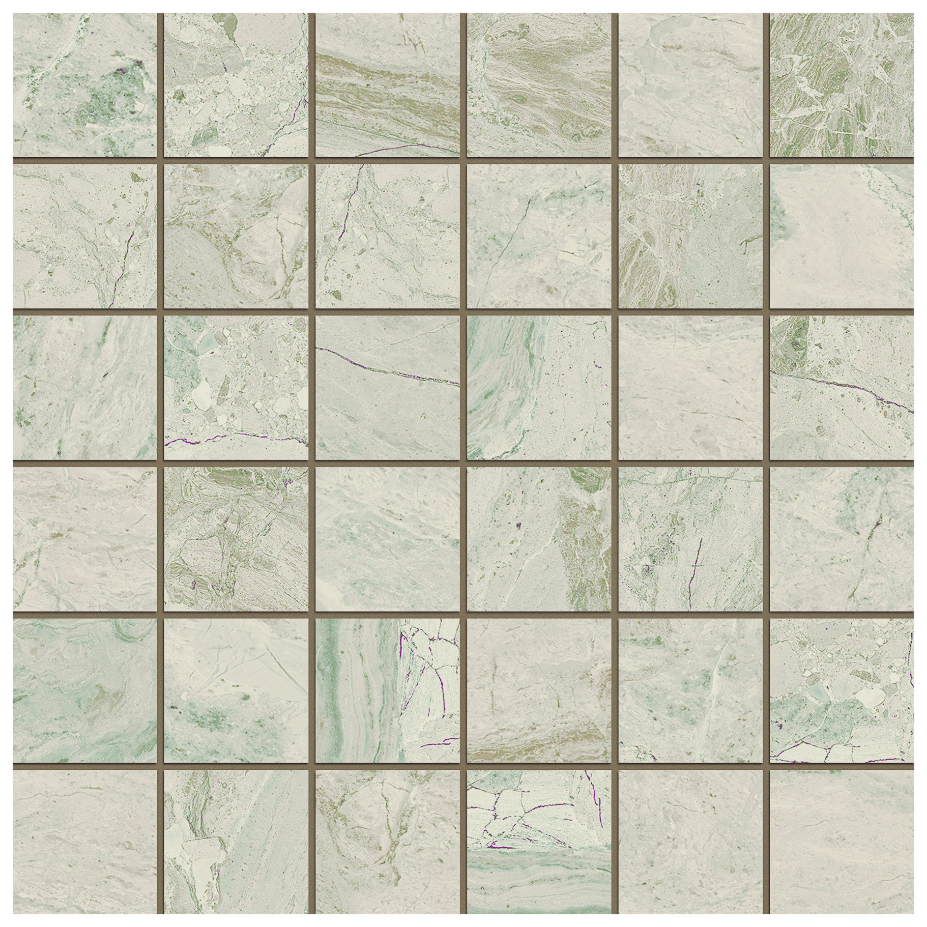 Wickes Boutique Harmony Natural Matt Porcelain Wall & Floor Mosaic Tile Sheet - Cut Sample