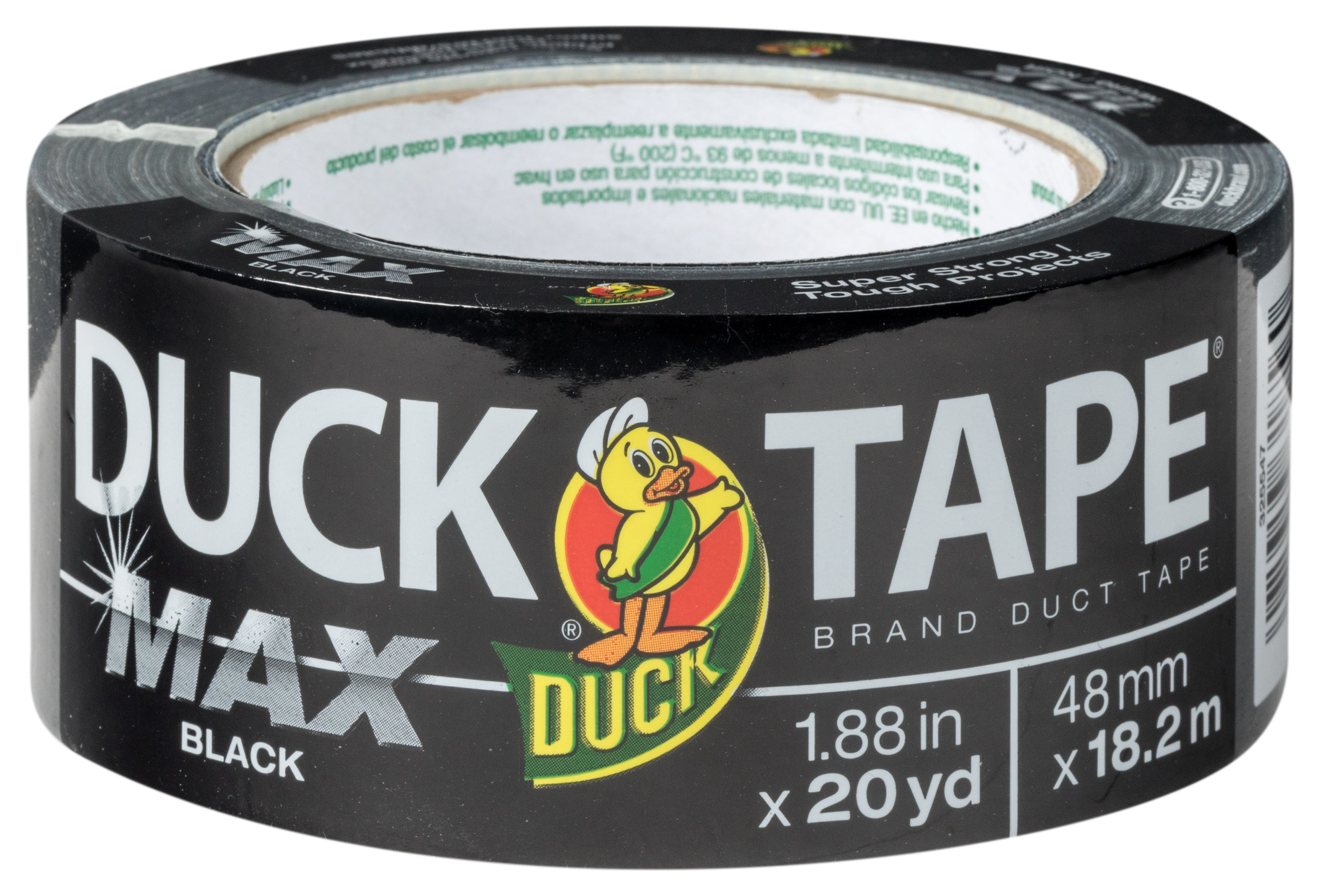 Duck Max Strength Black Cloth Tape - 48mm x 18.2m