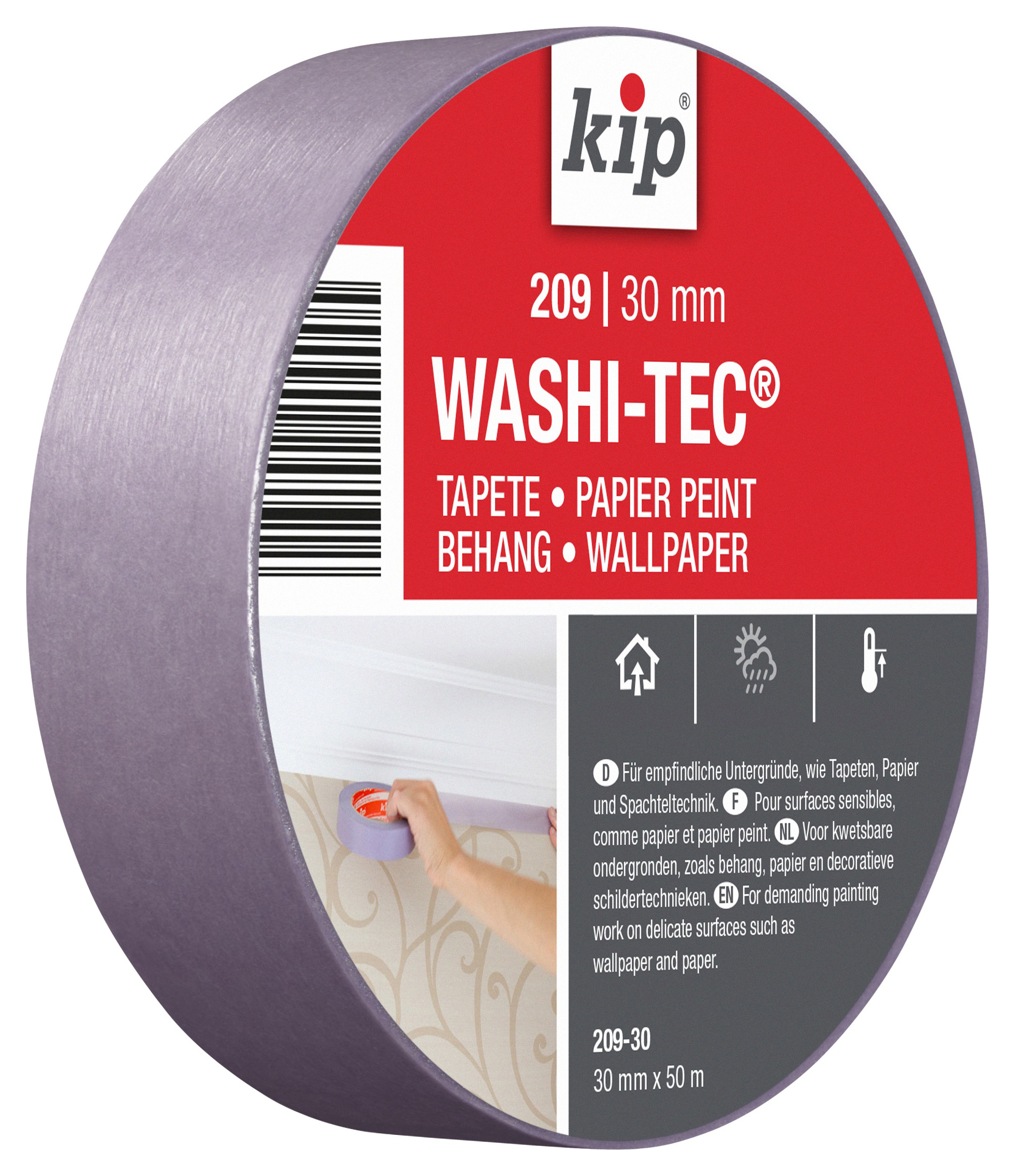 Kip Washi-Tec Low Tac Masking Tape - 30mm x 50m
