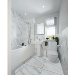 Wickes Capri Matt Marble Porcelain Wall & Floor Tile - 600 x 600mm