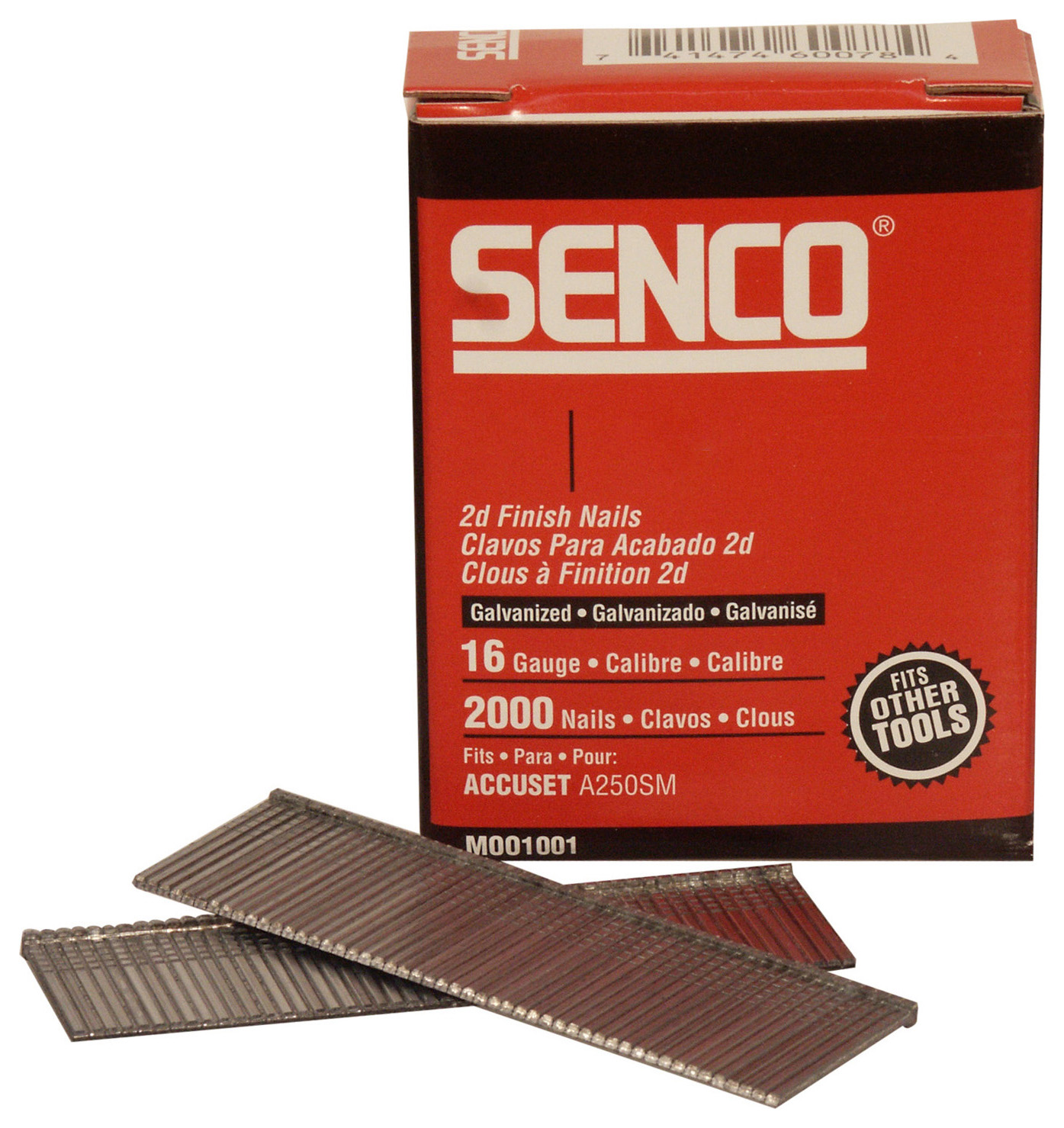 Senco RX15EAA 16-Gauge 32mm Galvanised Straight Brad Nails - Pack of 2000