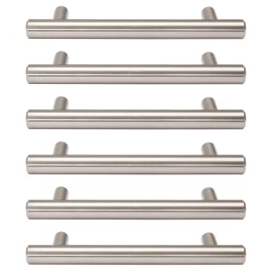 T Bar Polished Chrome Cabinet Handle - 135mm - Pack of 6