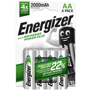 Energizer Power Plus BP4 AA Rechargeable Batteries - Pack of 4