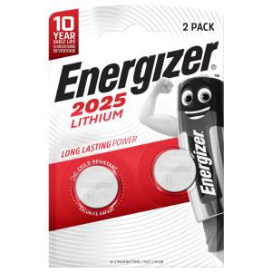 Energizer CR2025 BP2 Li-ion Batteries - Pack of 2