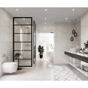 Multipanel Hydrolock Levanto Marble Tile Effect Shower Panel - 2400 x 598 x 11mm