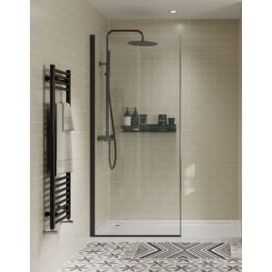Multipanel Hydrolock Taupe Grey Metro Tile Effect Shower Panel - 2400 x 598 x 11mm