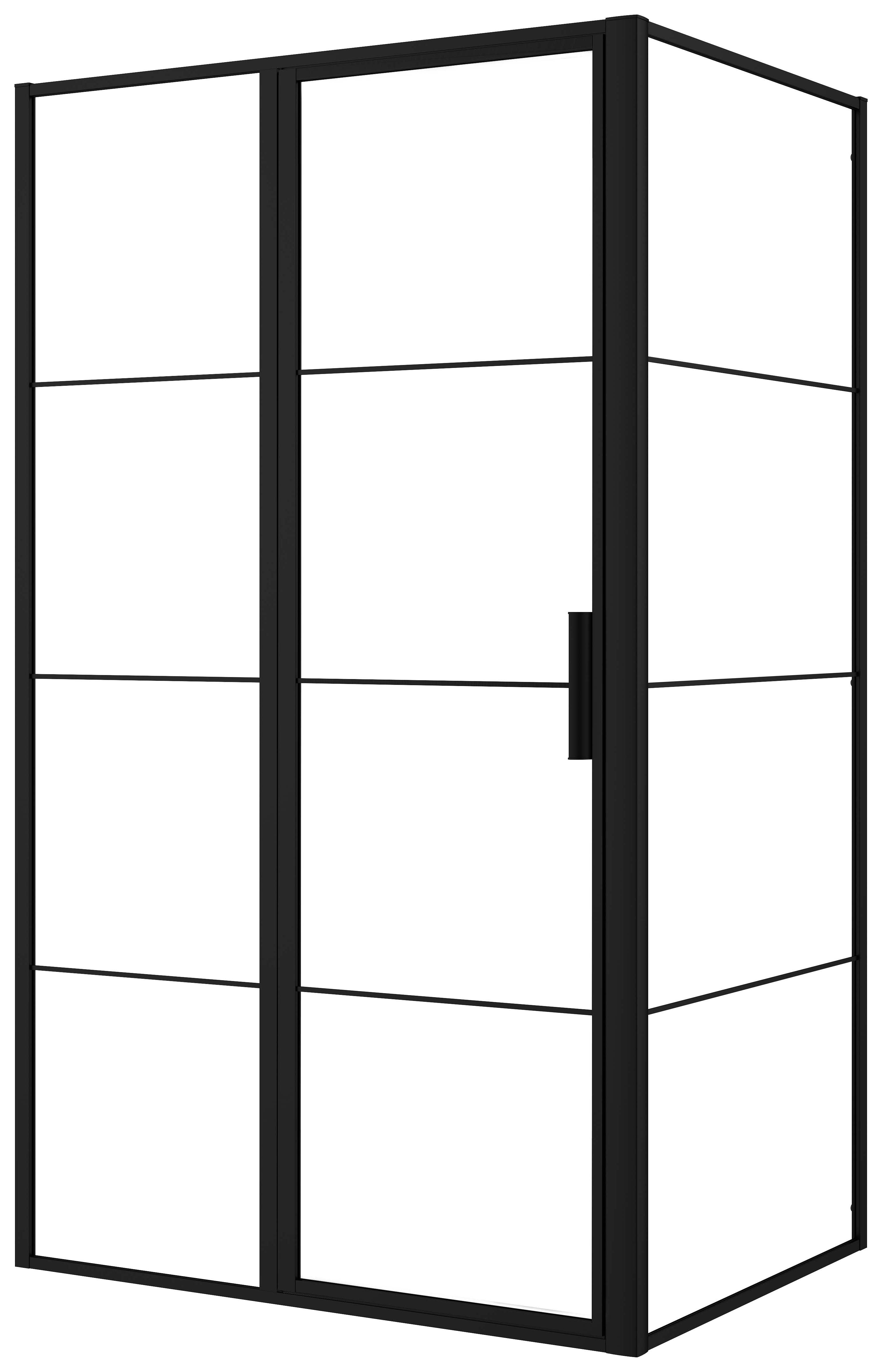 Nexa By Merlyn Hoxton 8mm Black Inline Hinge Door Only - Various Sizes