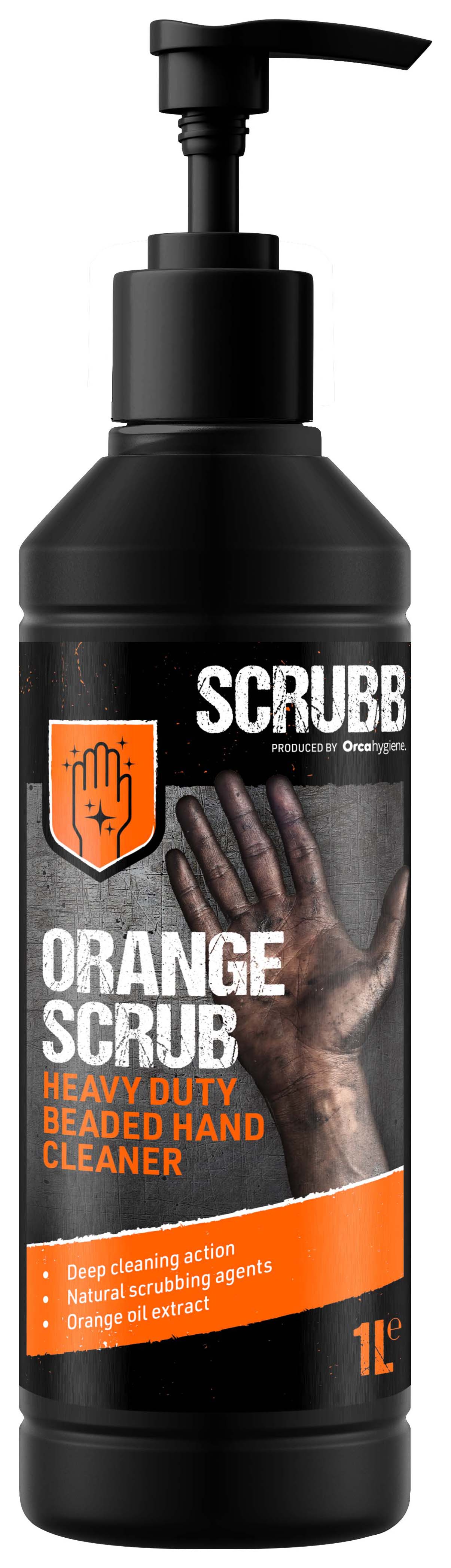 SCRUBB Orange Scrub Heavy Duty Beaded Hand Cleaner - 1L