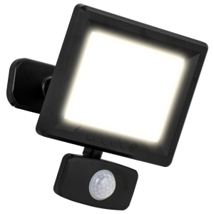 Luceco IP65 Black PIR Floodlight with Ball Joint - 20W