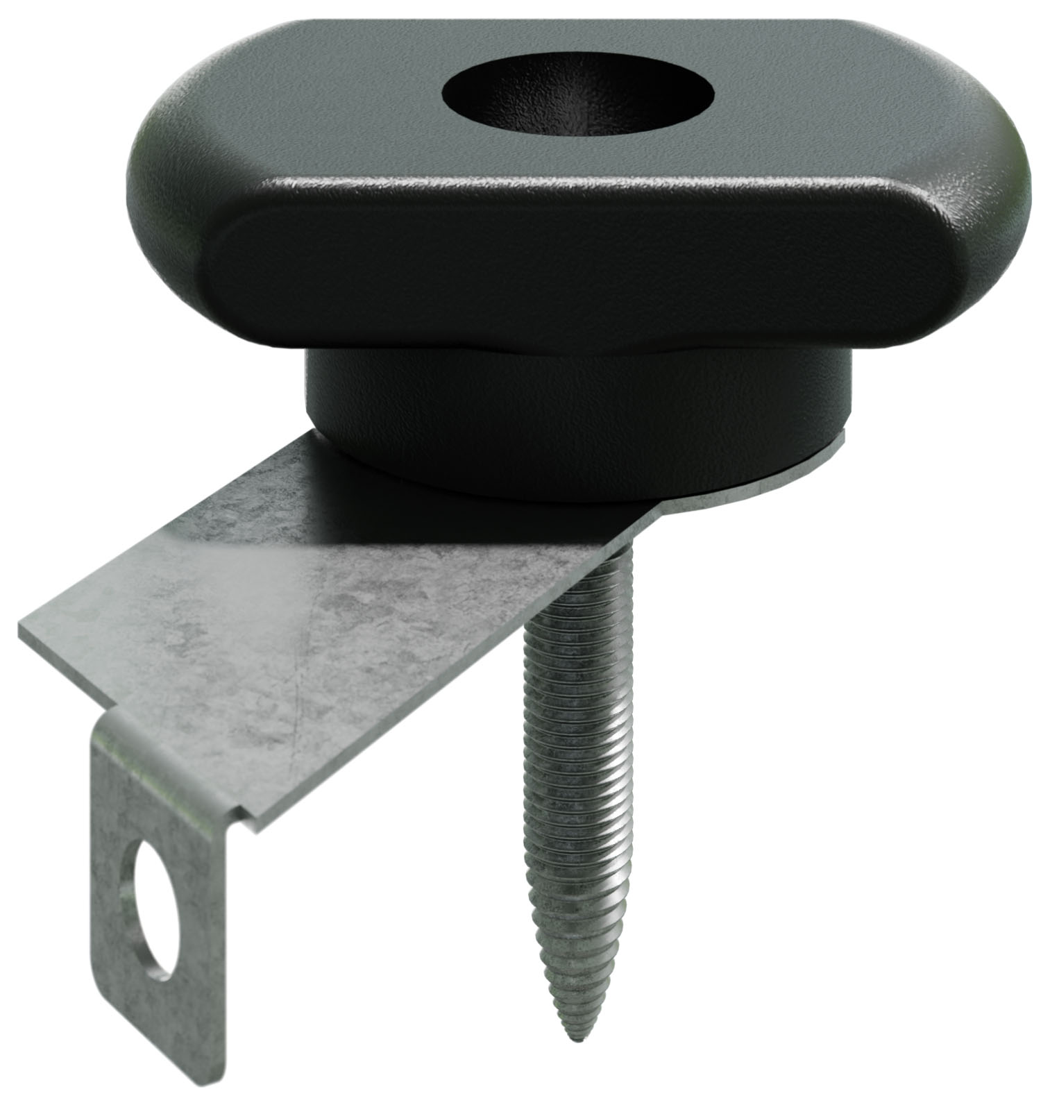 DuraPost Universal Black Capping Rail Fixing - Pack of 3