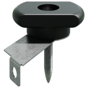 DuraPost Universal Black Capping Rail Fixing - Pack of 3