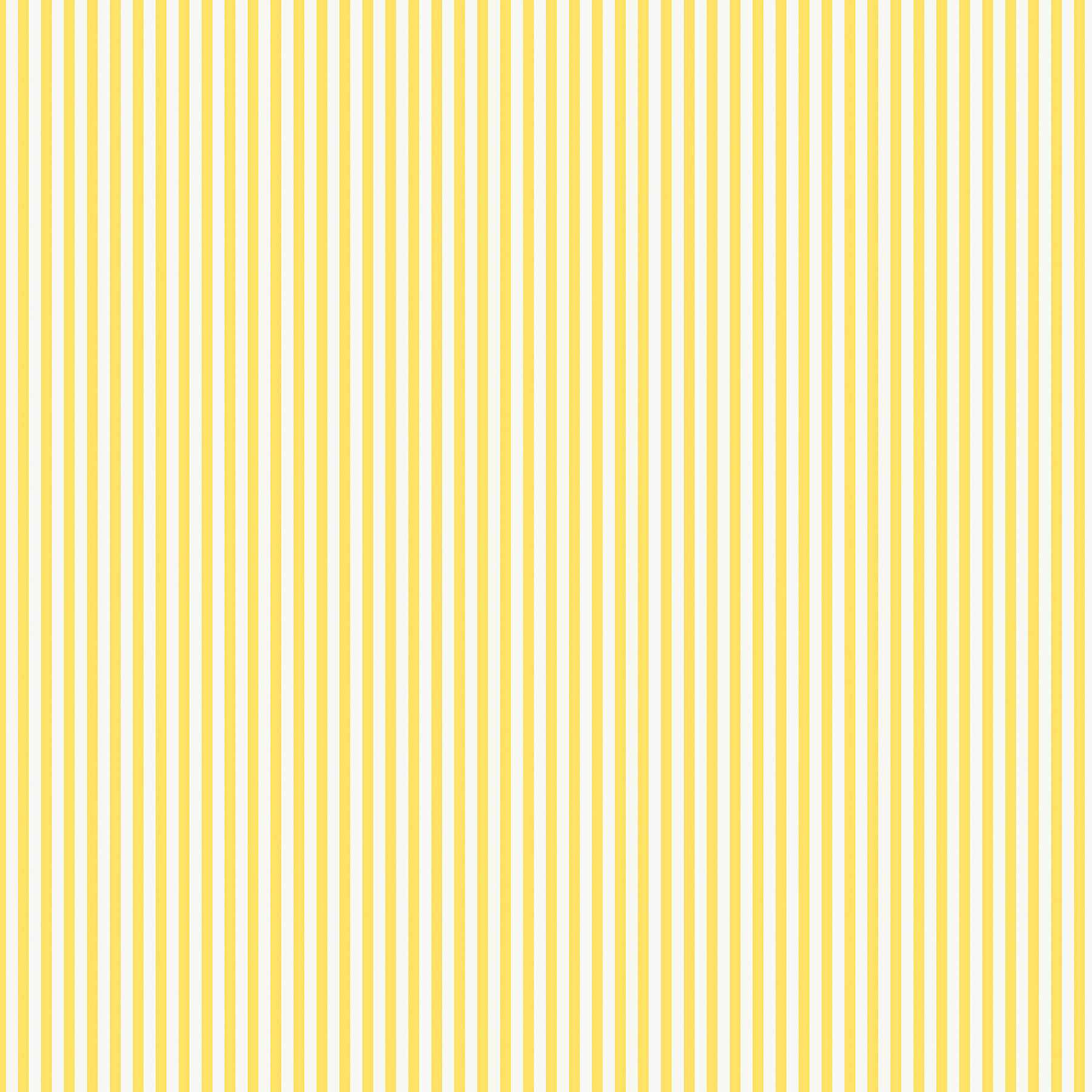 Joules Country Critters Ticking Stripe Lemon Wallpaper - 10m x 52cm