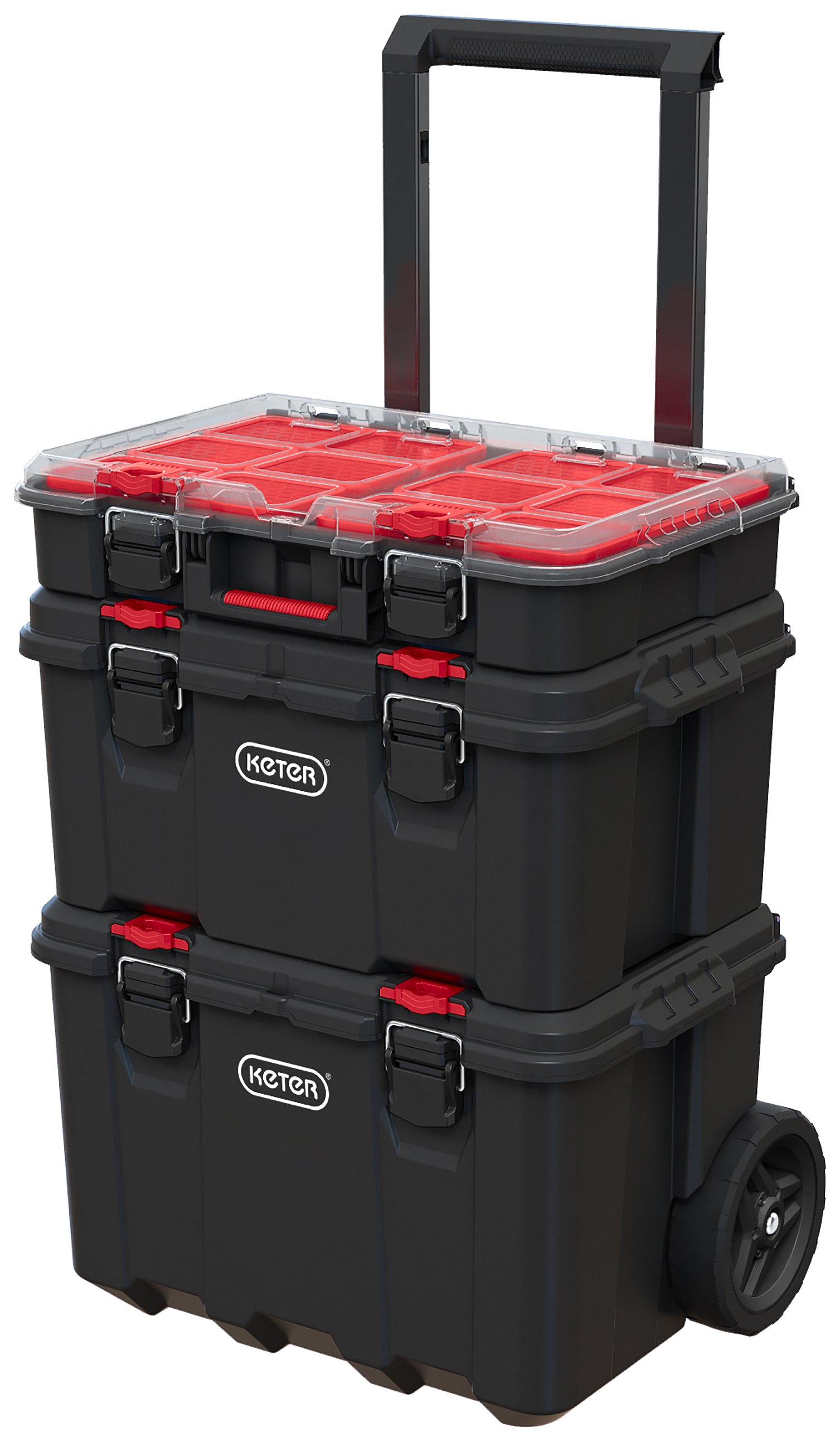 Keter Stack N' Roll 3 Piece Tool Storage Mobile System