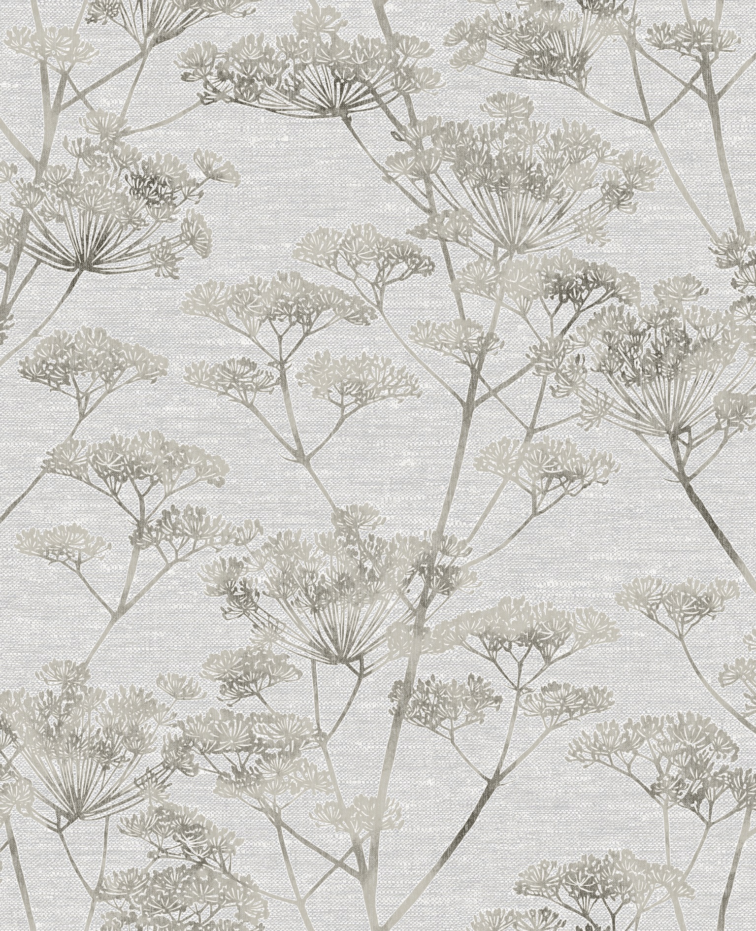 Boutique Serene Seedhead Grey Wallpaper - 10m x 52cm