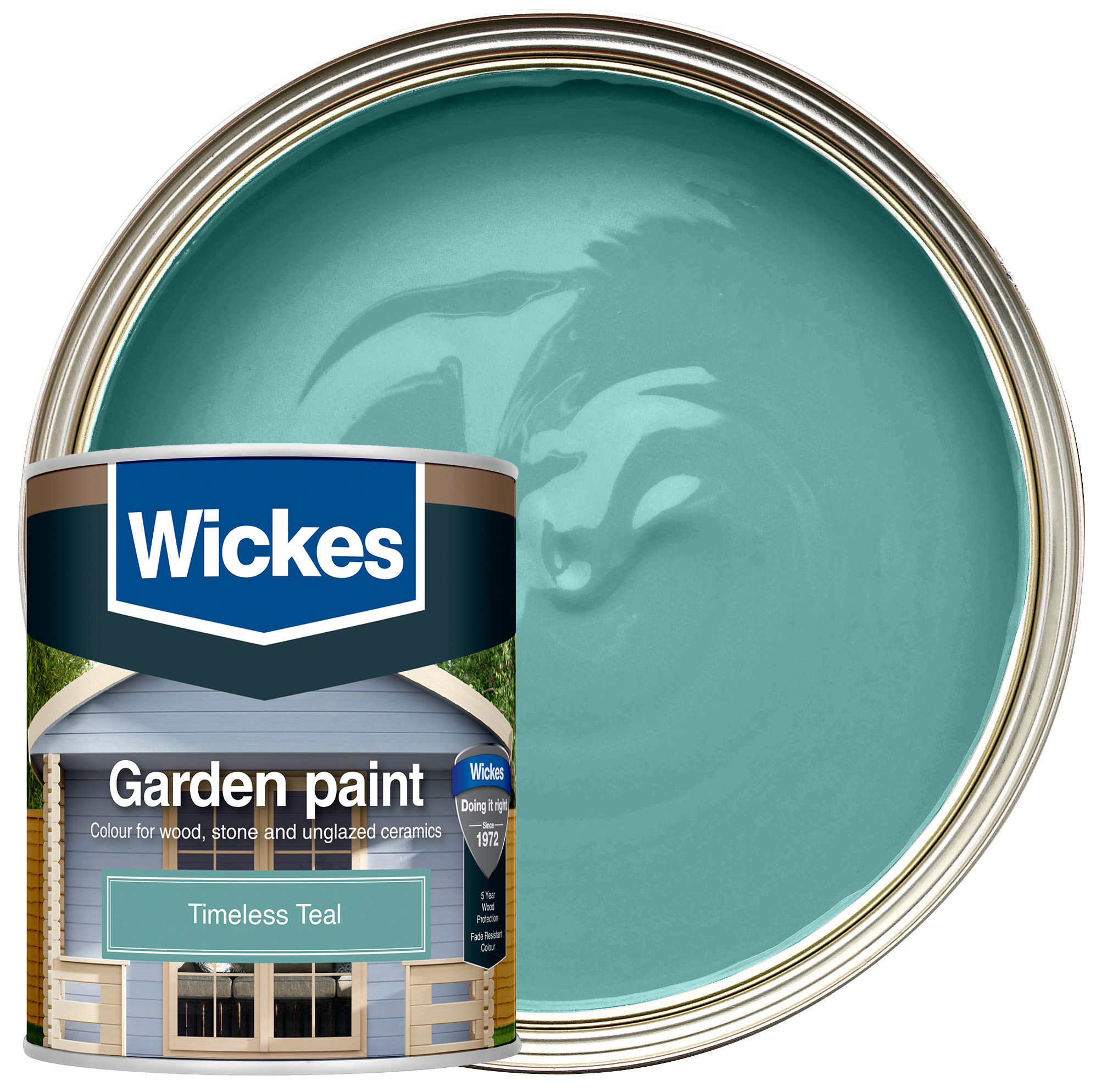 Wickes Garden Colour Matt Wood Treatment - Timeless Teal - 1L