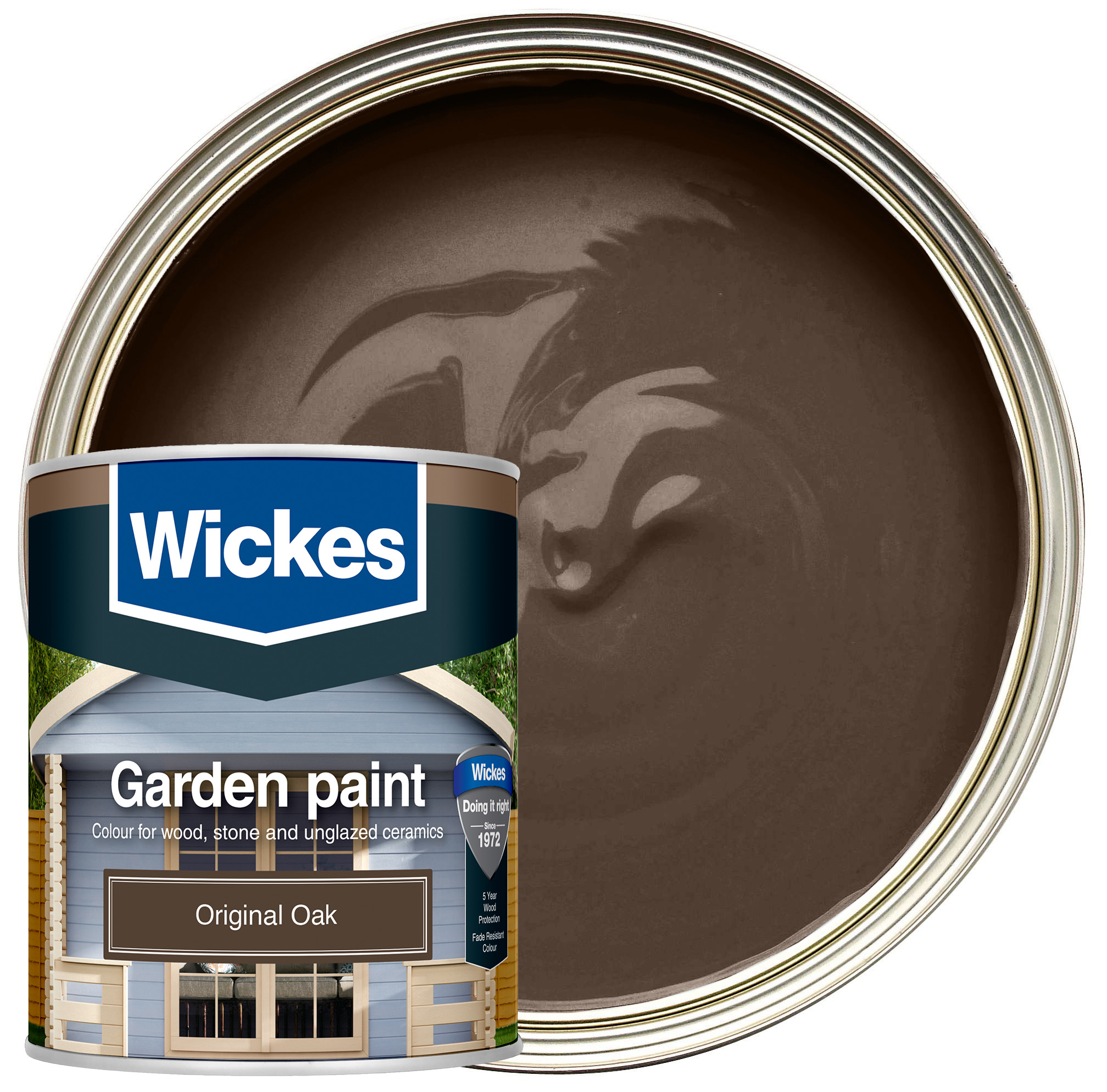 Wickes Garden Colour Matt Wood Treatment - Original Oak - 1L