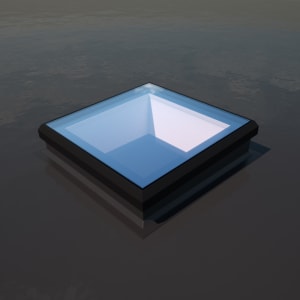 Double Glazed Flat Rooflight - Matt Black