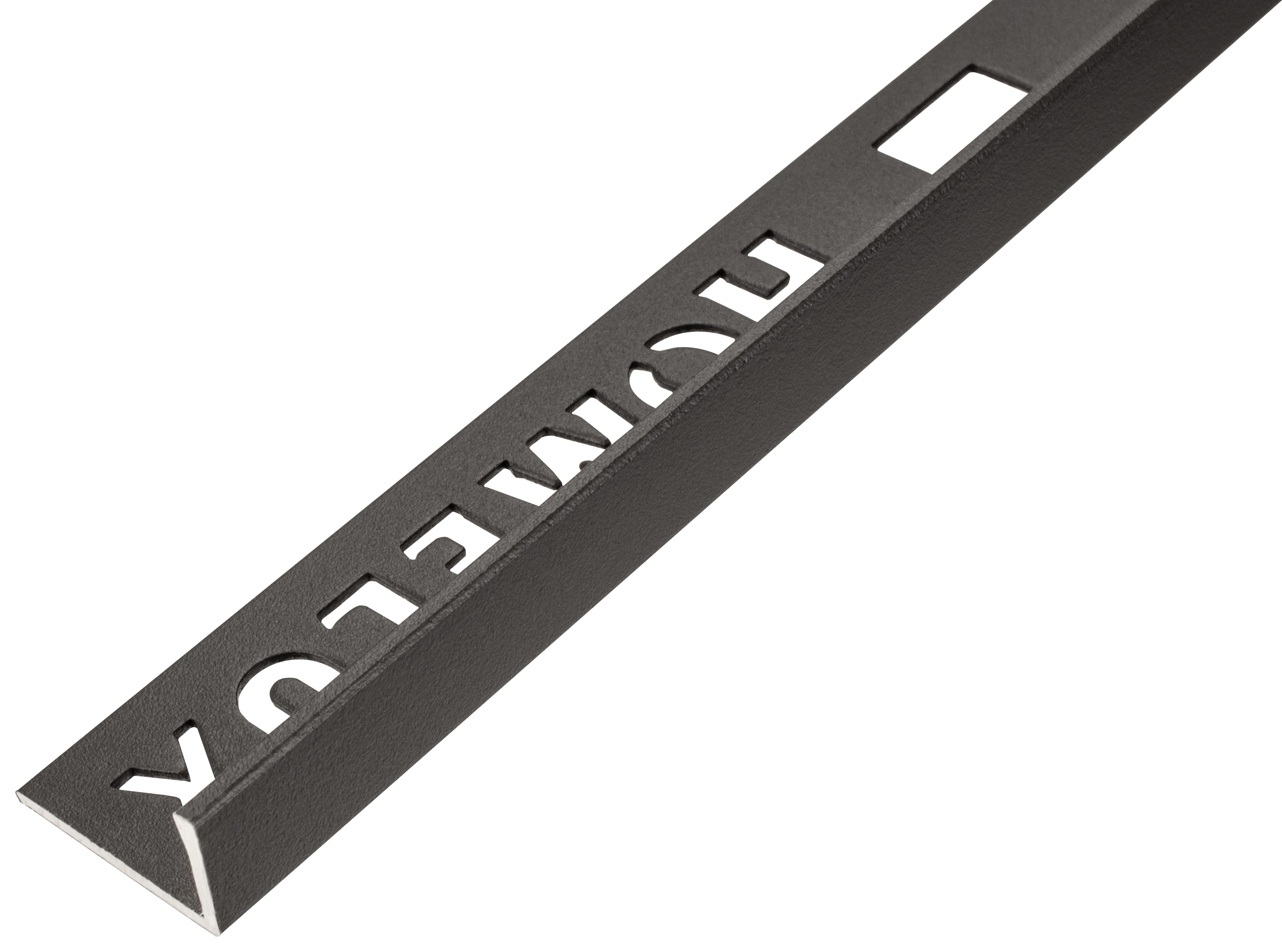 Homelux 8mm Carbon Metal Straight Edge Tile Trim - 2.5m