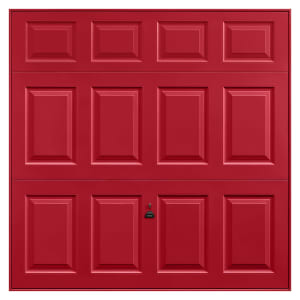 Garador Beaumont Panelled Framed Retractable Garage Door - Ruby Red - 2134mm