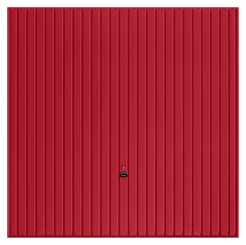 Garador Carlton Vertical Frameless Canopy Garage Door - Ruby Red - 2286mm