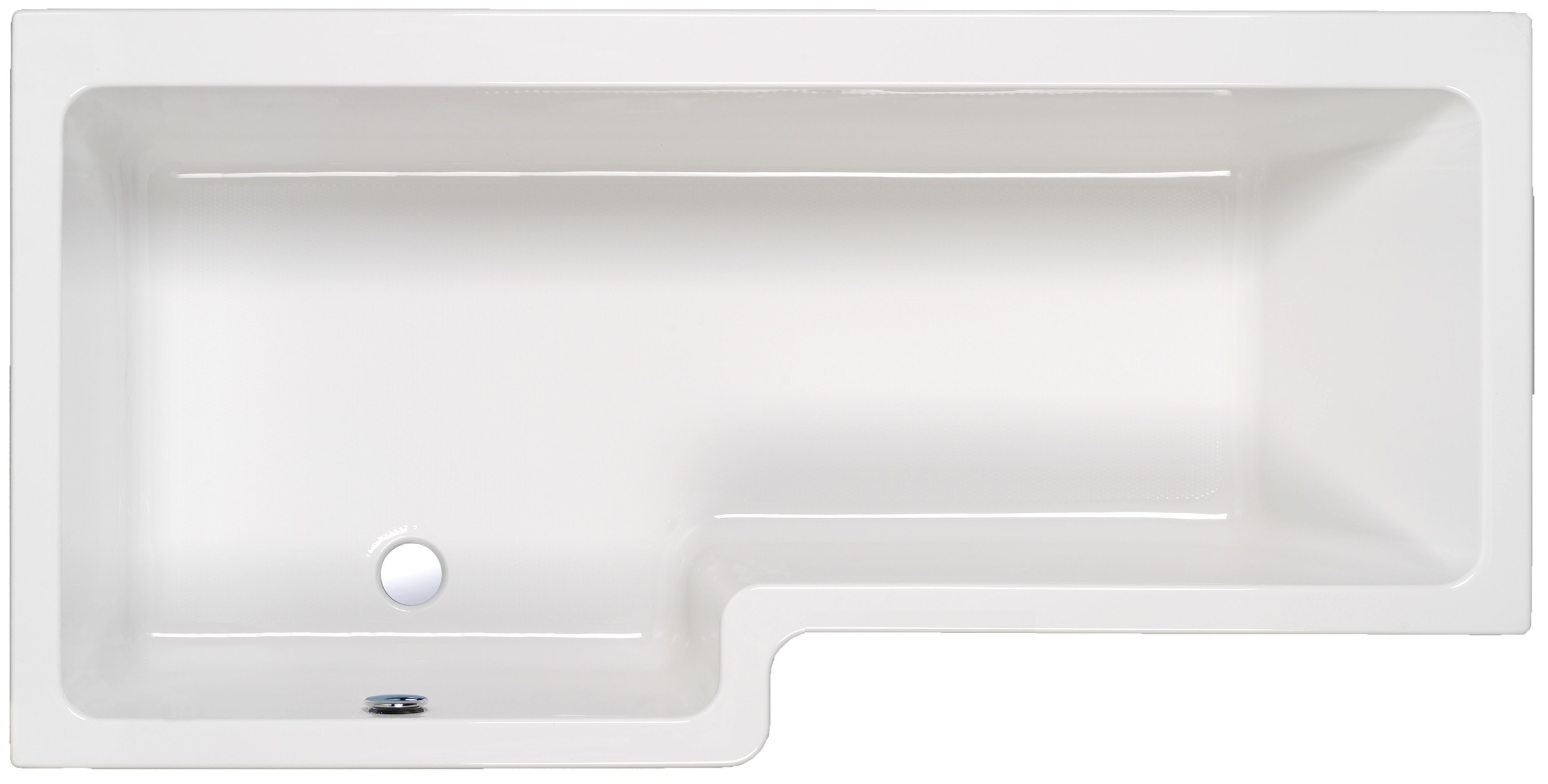 Carron Quantum No Tap Hole LH/RH Shower Bath with Shower Bath Screen and Front Bath Panel - 1700 x 850mm