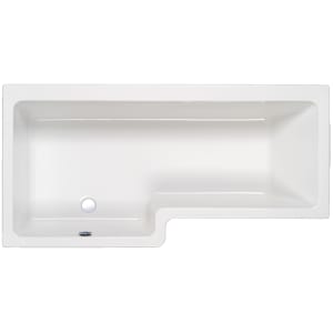 Carron Quantum No Tap Hole LH/RH Shower Bath with Shower Bath Screen and Front Bath Panel - 1700 x 850mm