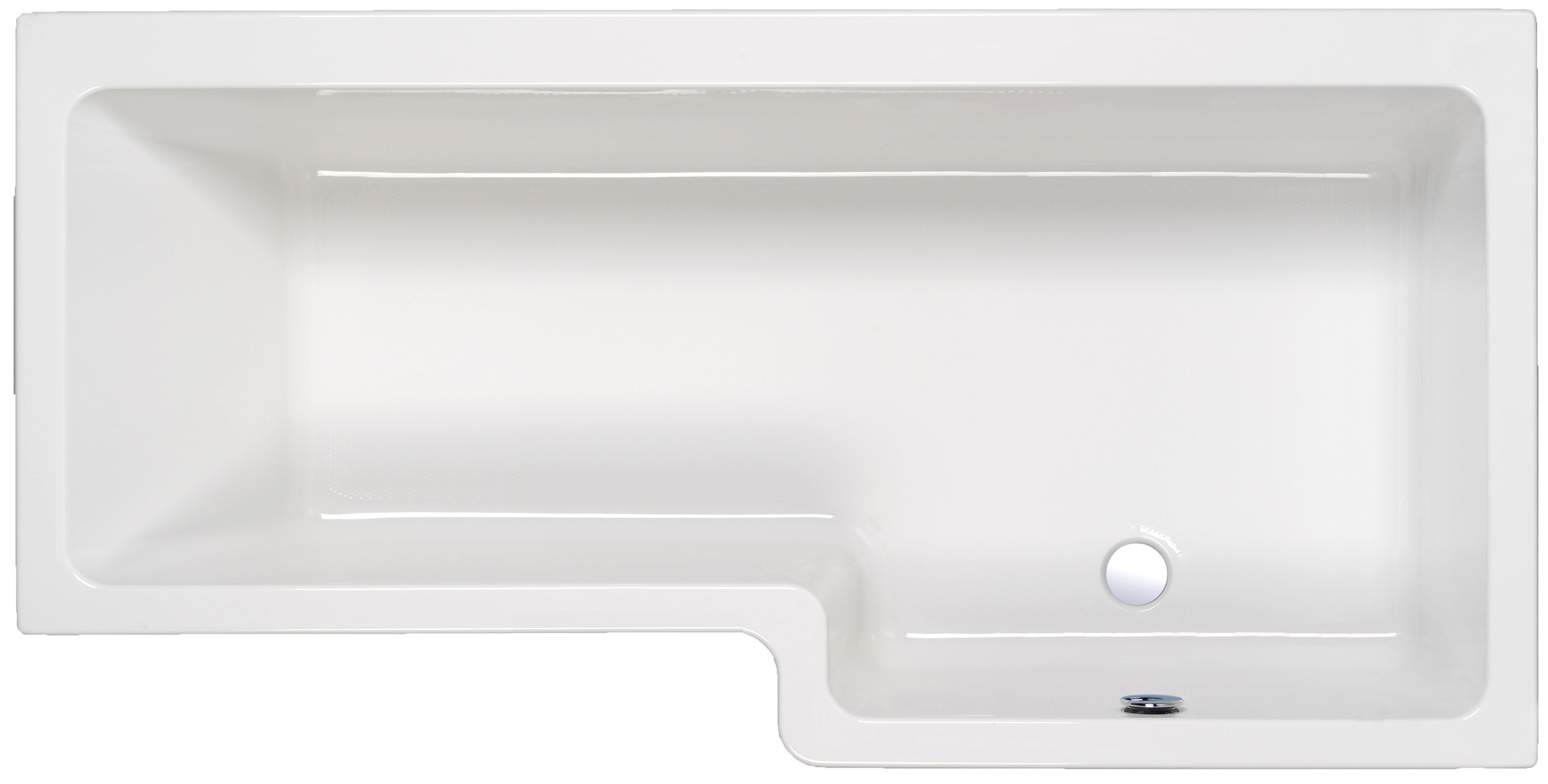 Carron Quantum Carronite No Tap Hole LH/RH Shower Bath with Shower Bath Screen and Front Bath Panel - 1700 x 850mm