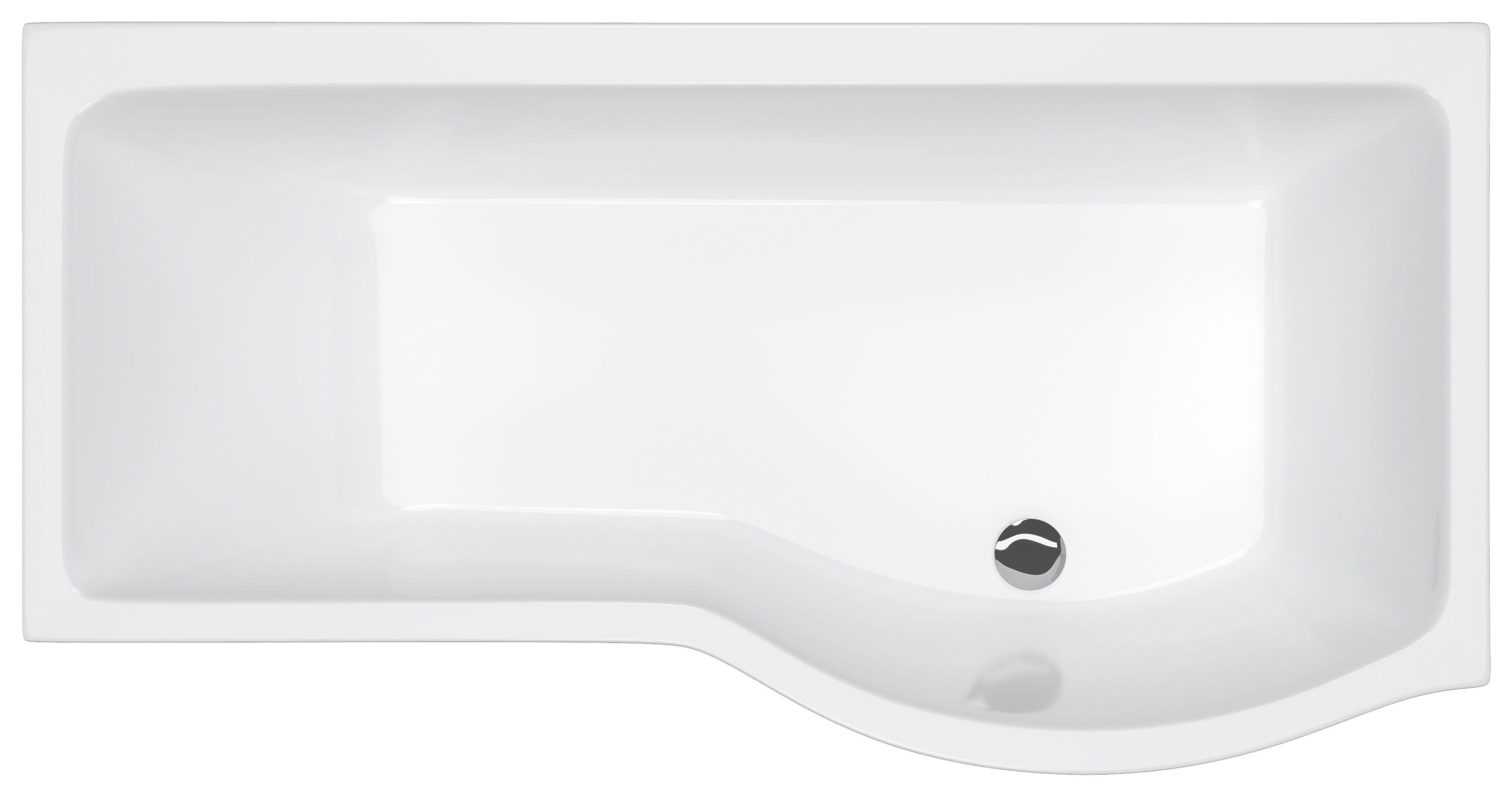 Carron Brio Single Ended No Tap Hole LH/RH Shower Bath with Shower Bath Screen and Front Bath Panel - 1650 x 850mm