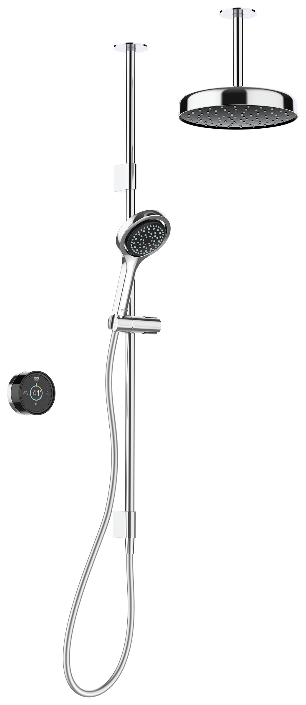 Mira Platinum Dual Outlet Ceiling Fed High or Low Pressure Digital Mixer Shower
