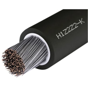 Cable World H1Z2Z2-K 4.0mm Black PV Solar Cable Reel - 25m