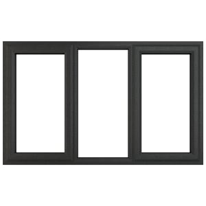 Crystal uPVC Grey Left & Right Hung Clear Double Glazed Fixed Centre Window - 1770 x 1190mm