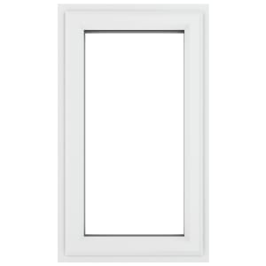 Crystal uPVC White Left Hung Clear Double Glazed Window - 610 x 820mm
