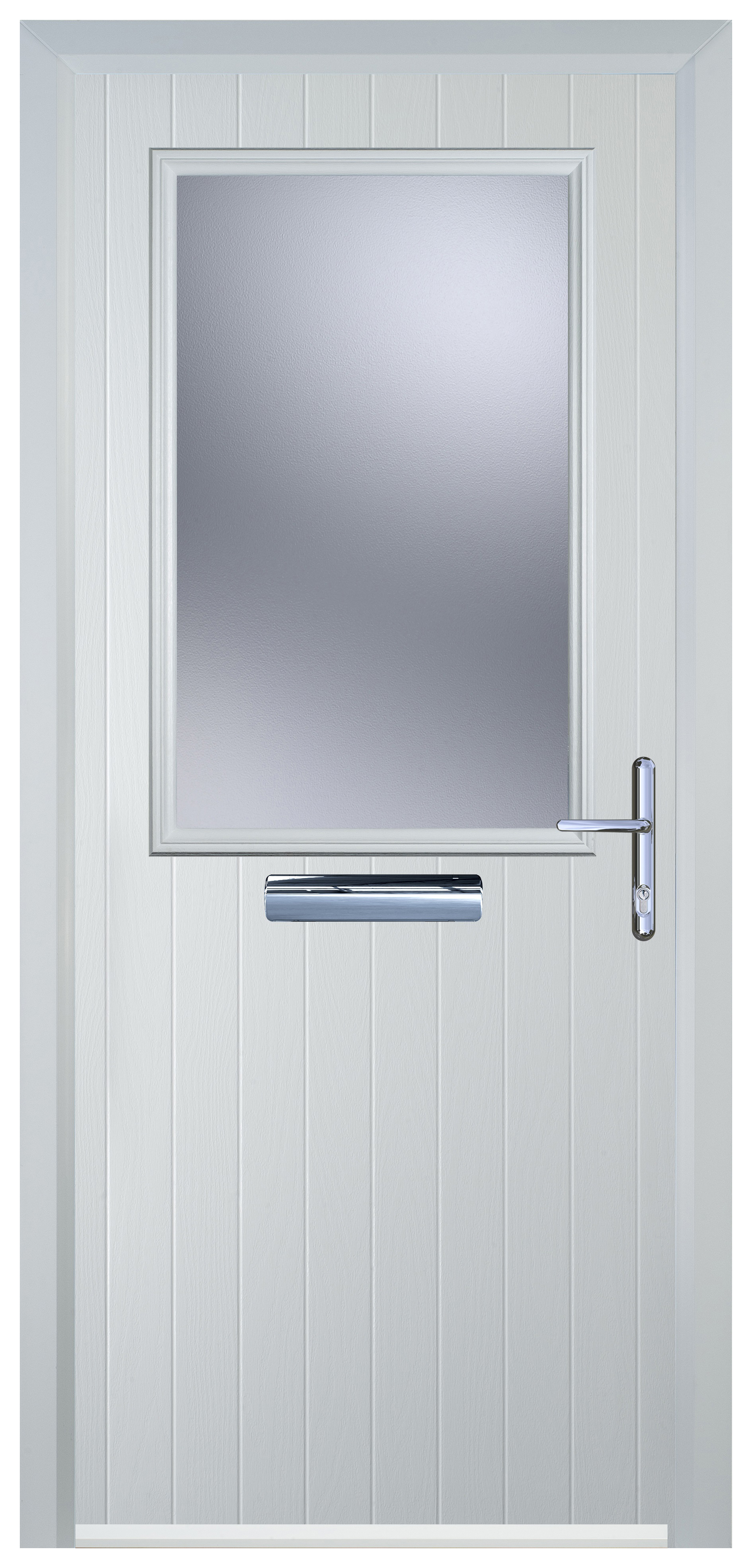Door-Stop Cottage Half Glazed White Left Hand Composite Door - 2100mm