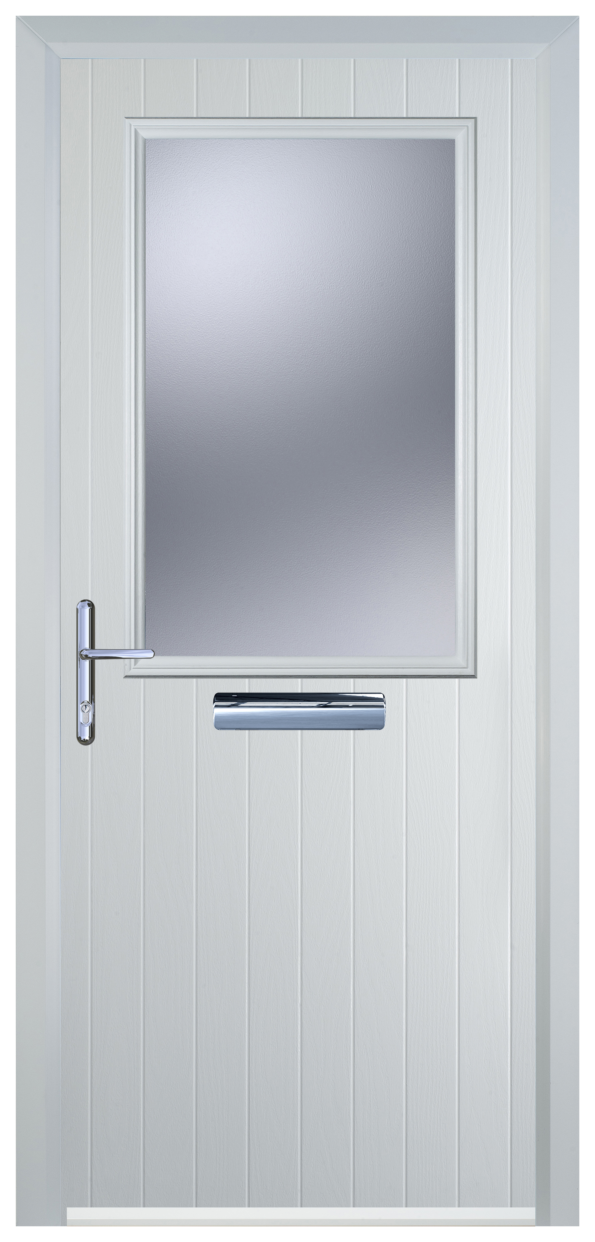 Door-Stop Cottage Half Glazed White Right Hand Composite Door - 2100mm