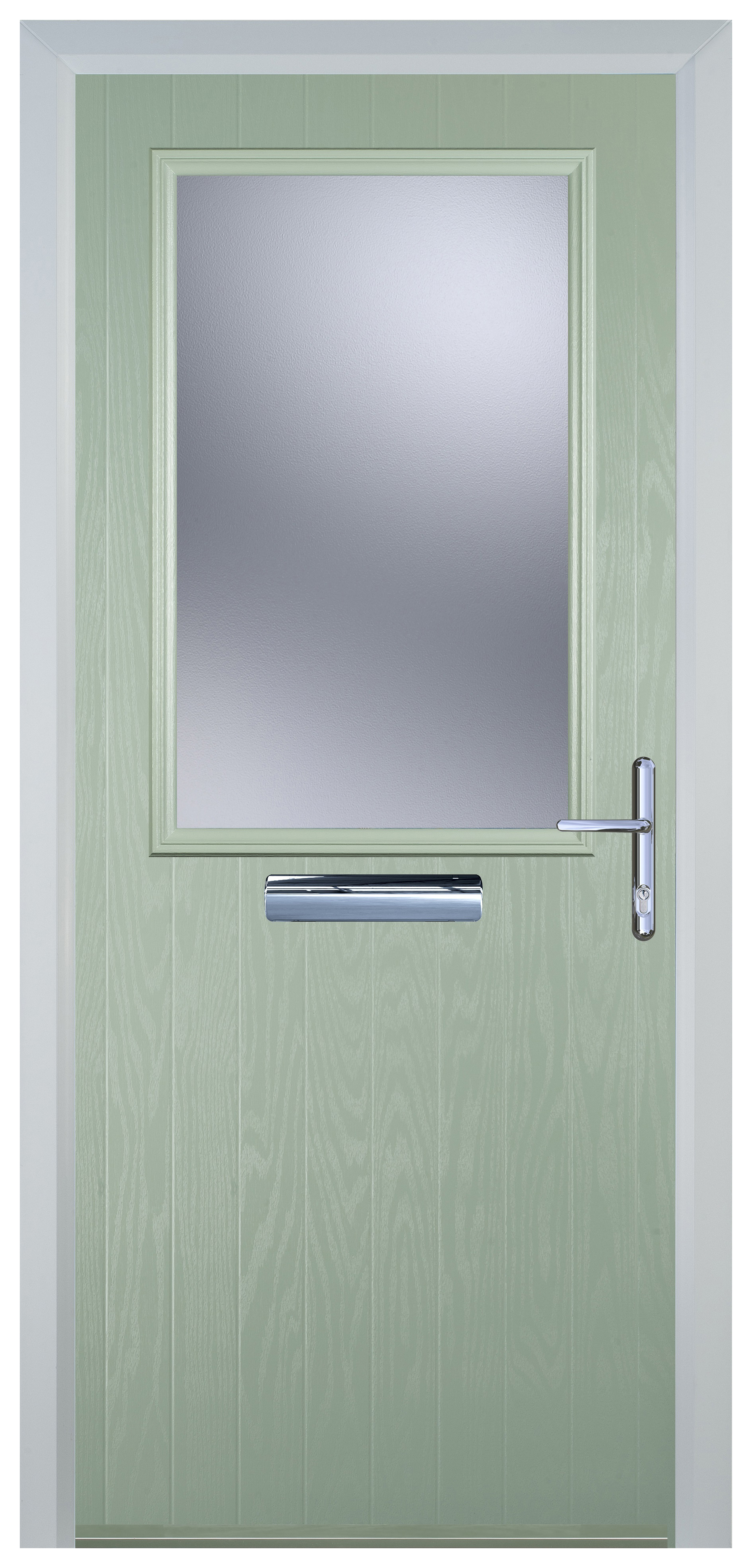 Door-Stop Cottage Half Glazed Chartwell Green Left Hand Composite Door - 2100mm