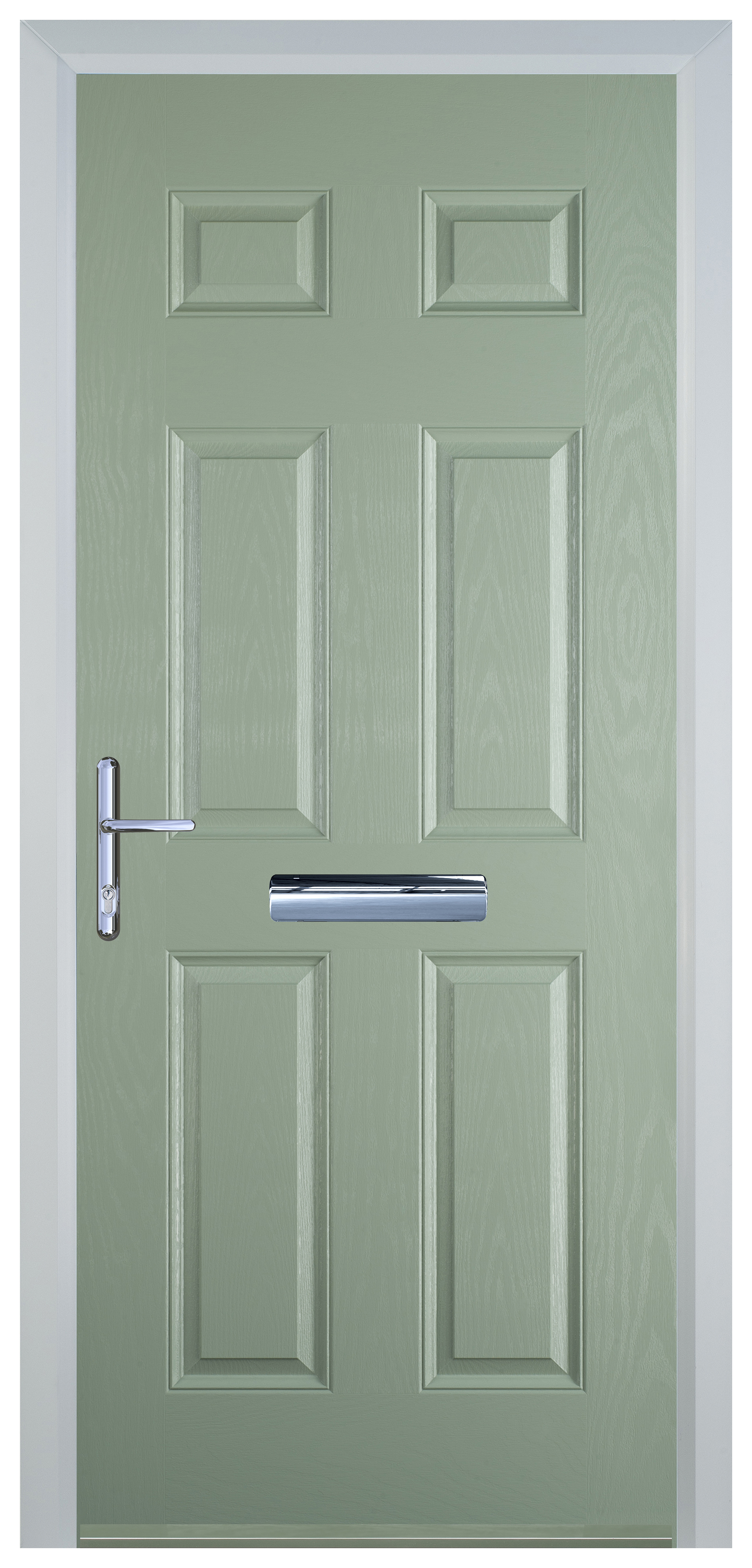 Door-Stop 6 Panel Chartwell Green Right Hand Composite Door - 2100mm