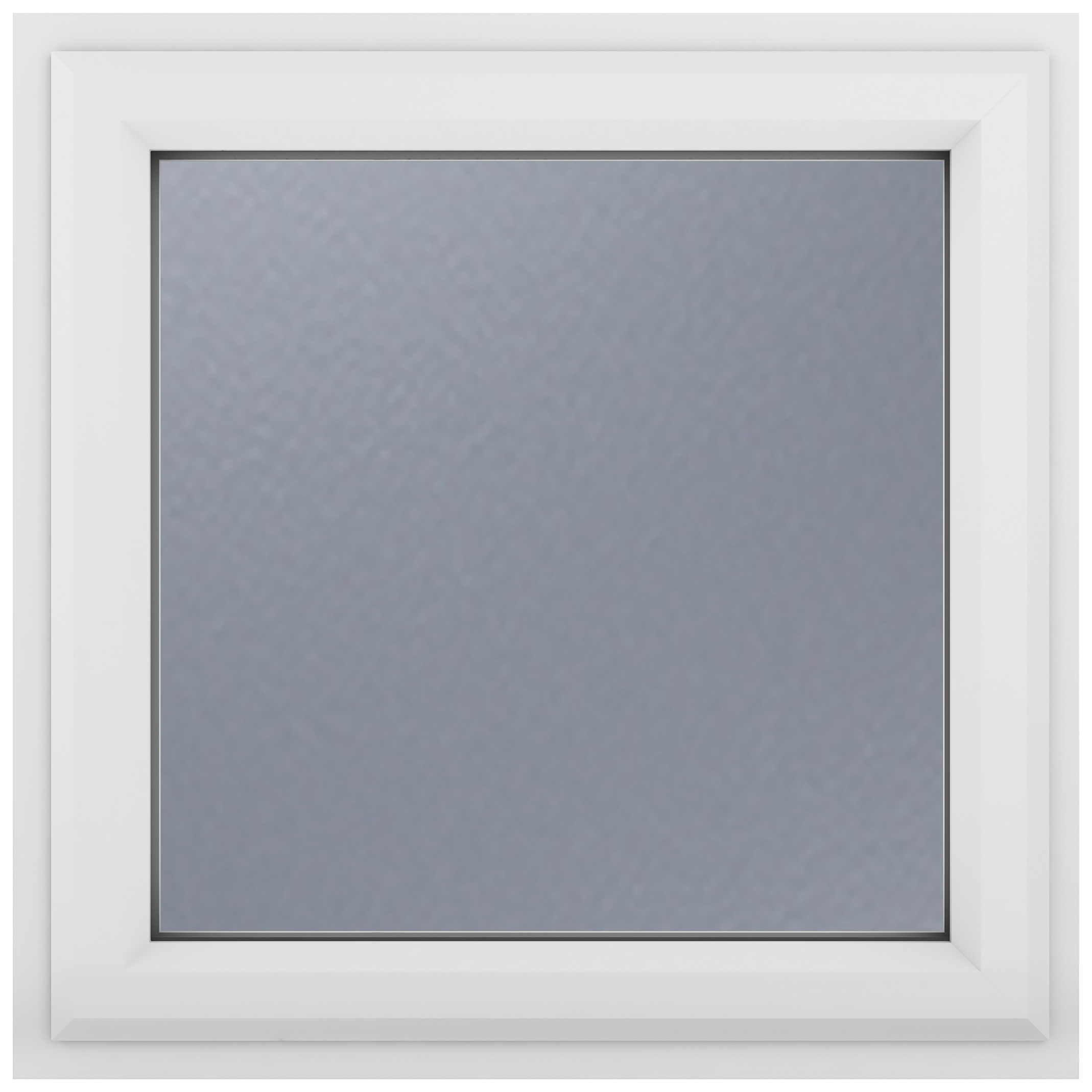 Crystal uPVC White Top Opener Obscure Double Glazed Window - 610 x 610mm