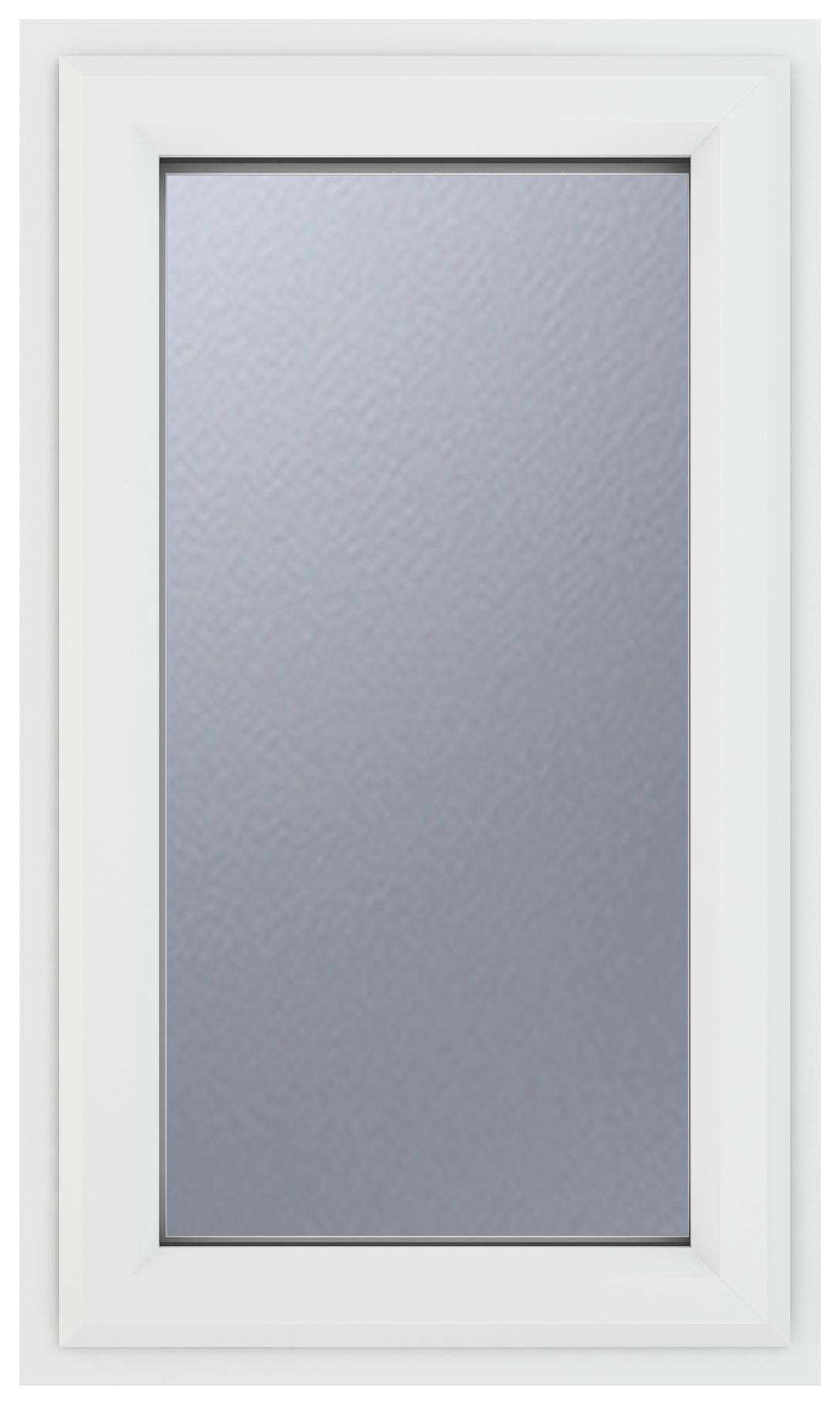 Crystal uPVC White Top Opener Obscure Double Glazed Window - 610 x 1040mm