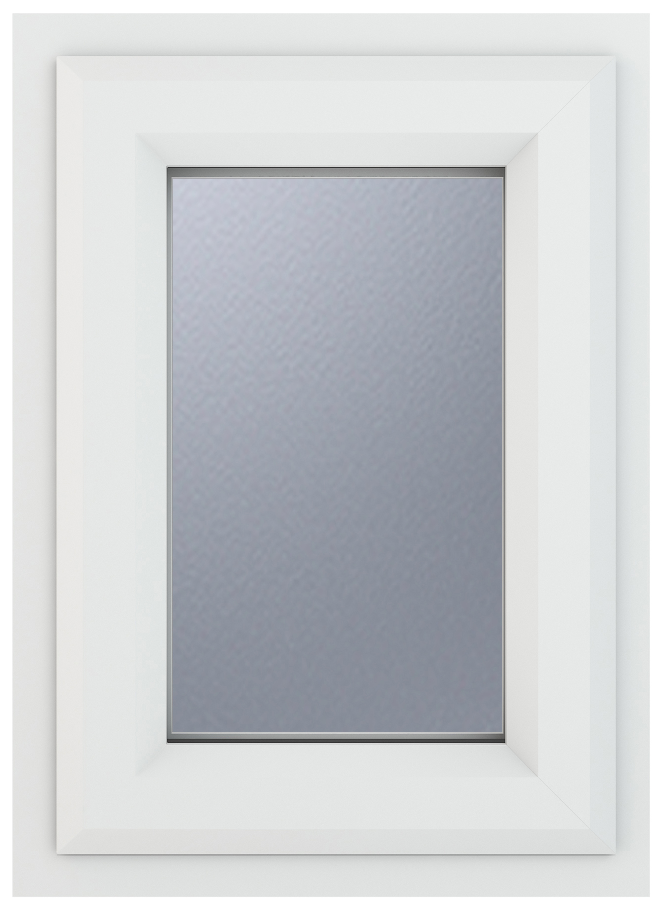 Crystal uPVC White Top Opener Obscure Double Glazed Window - 440 x 610mm