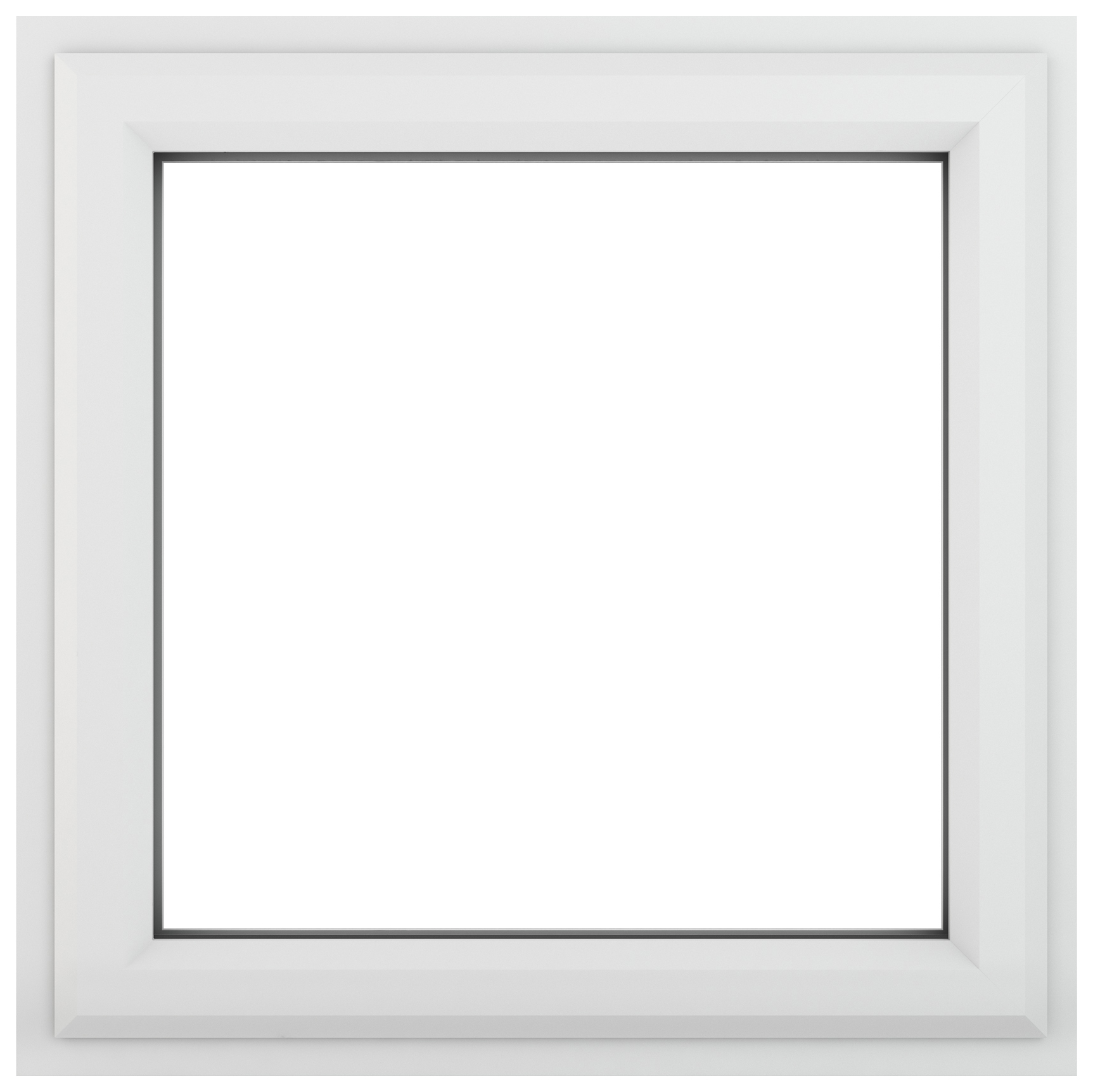 Crystal uPVC White Top Opener Clear Double Glazed Window - 610 x 610mm