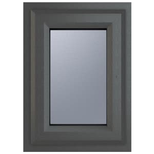 Crystal uPVC Grey Top Opener Obscure Double Glazed Window - 440 x 610mm