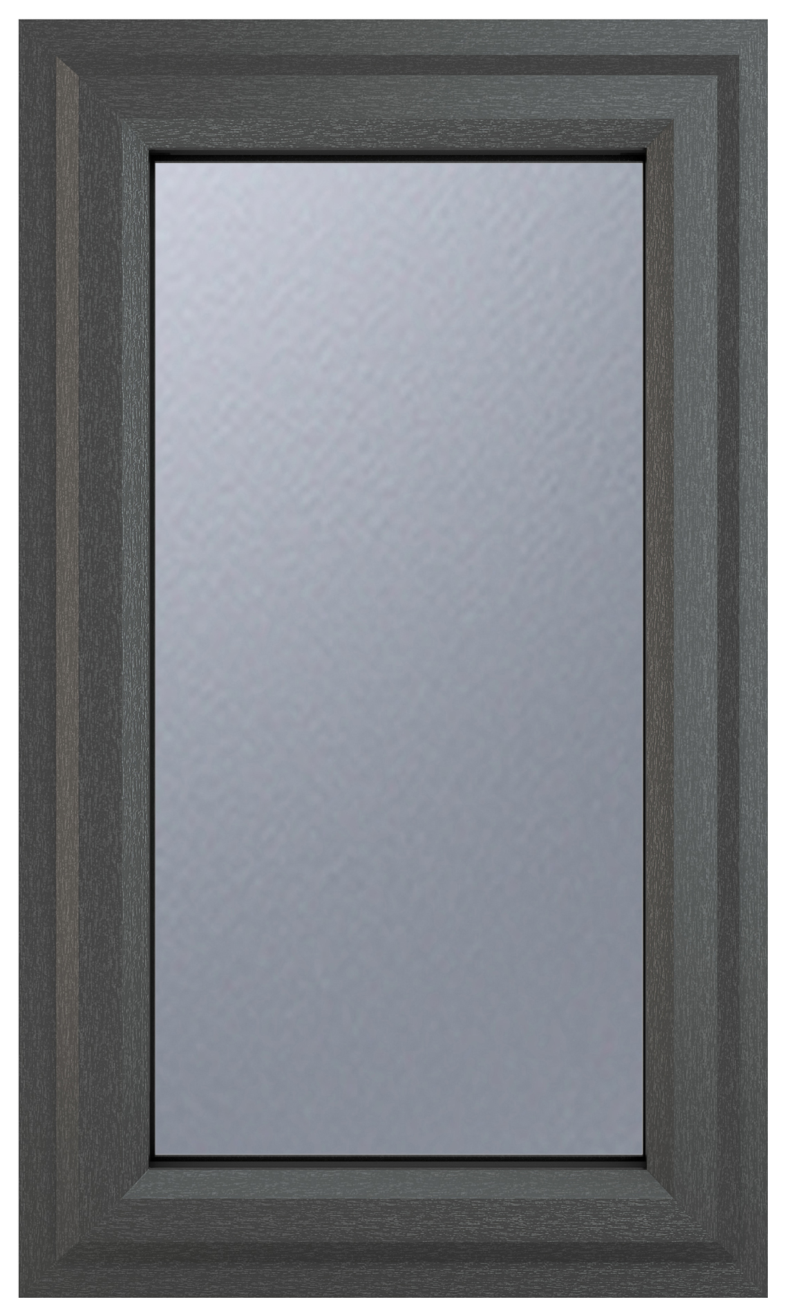 Crystal uPVC Grey / White Left Hung Obscure Triple Glazed Window - 610 x 1115mm