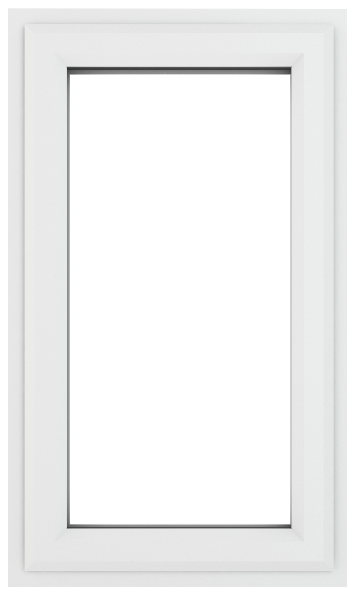 Crystal uPVC White Right Hung Clear Triple Glazed Window - 610 x 965mm