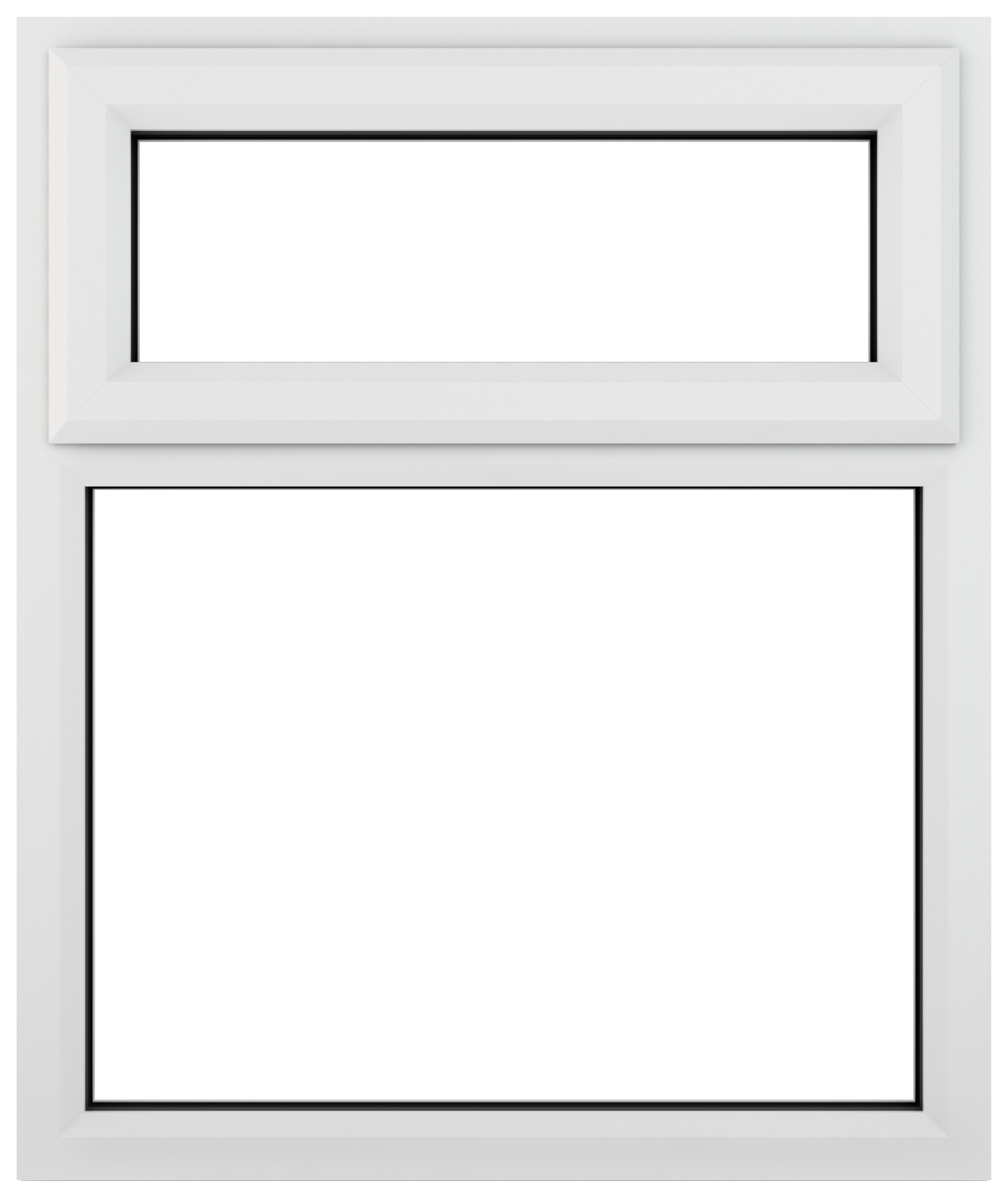 Crystal uPVC White Top Hung Clear Triple Glazed Window - 1190 x 965mm