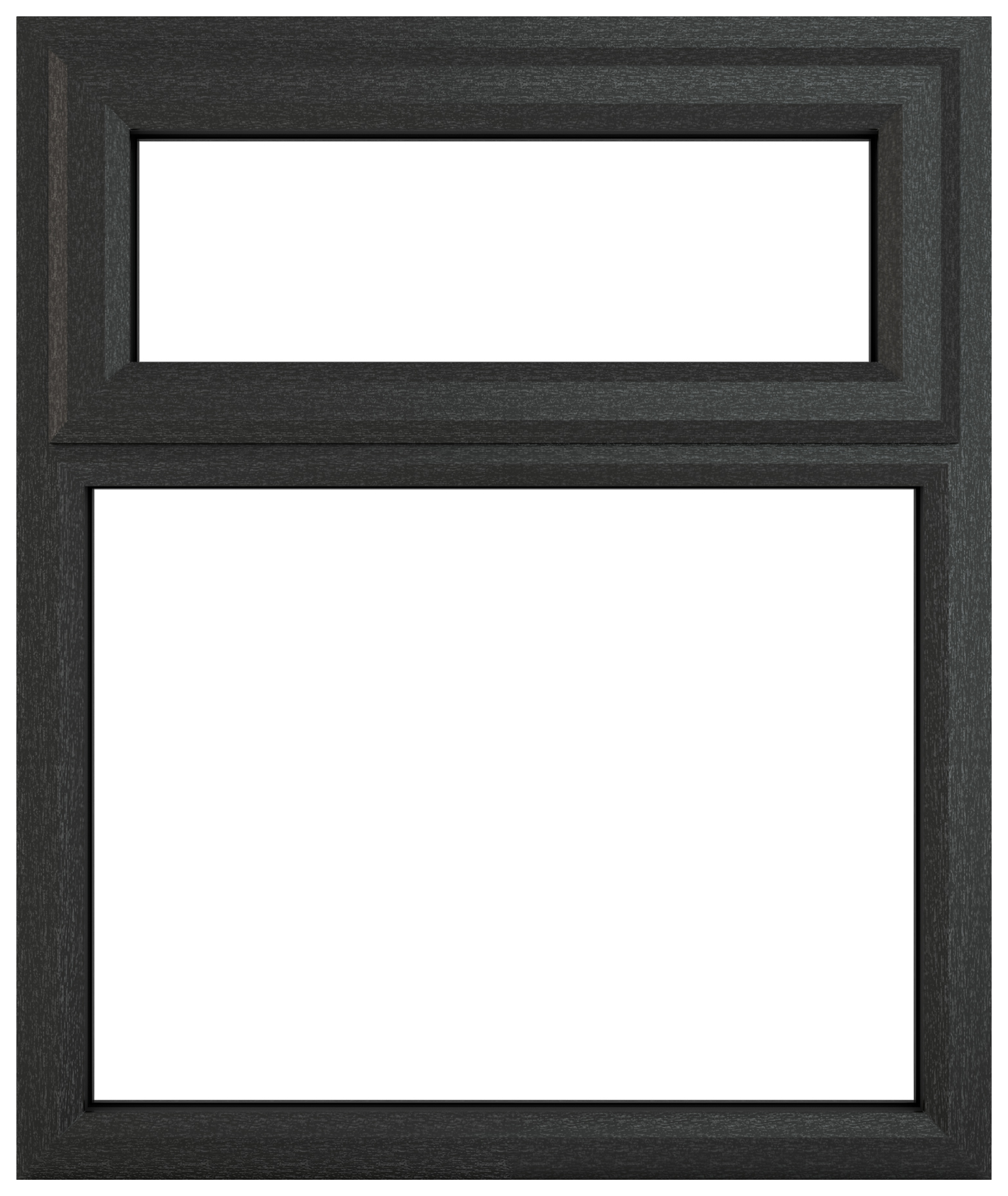Crystal uPVC Grey / White Top Hung Clear Triple Glazed Window - 905 x 1115mm