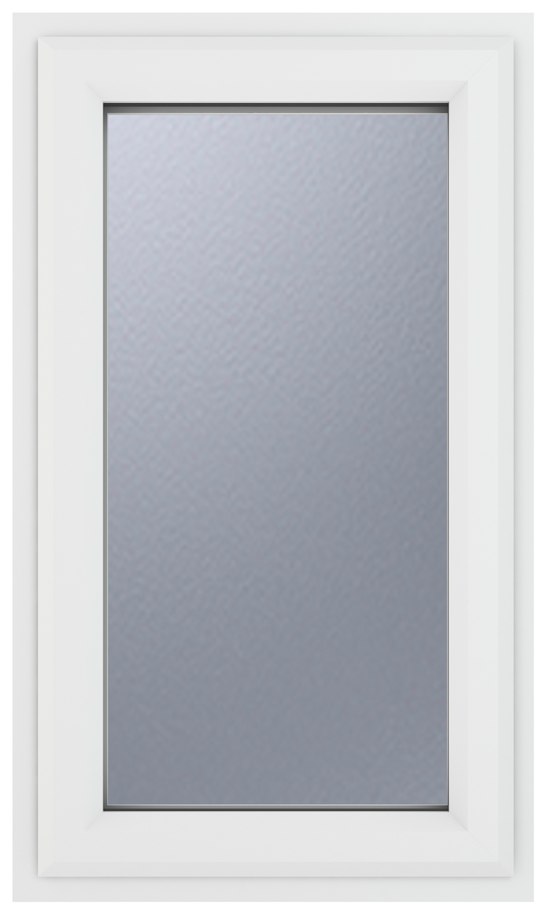 Crystal uPVC White Top Hung Opener Obscure Triple Glazed Window - 610 x 1040mm