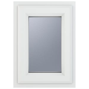 Crystal uPVC White Top Hung Obscure Triple Glazed Window - 440 x 610mm