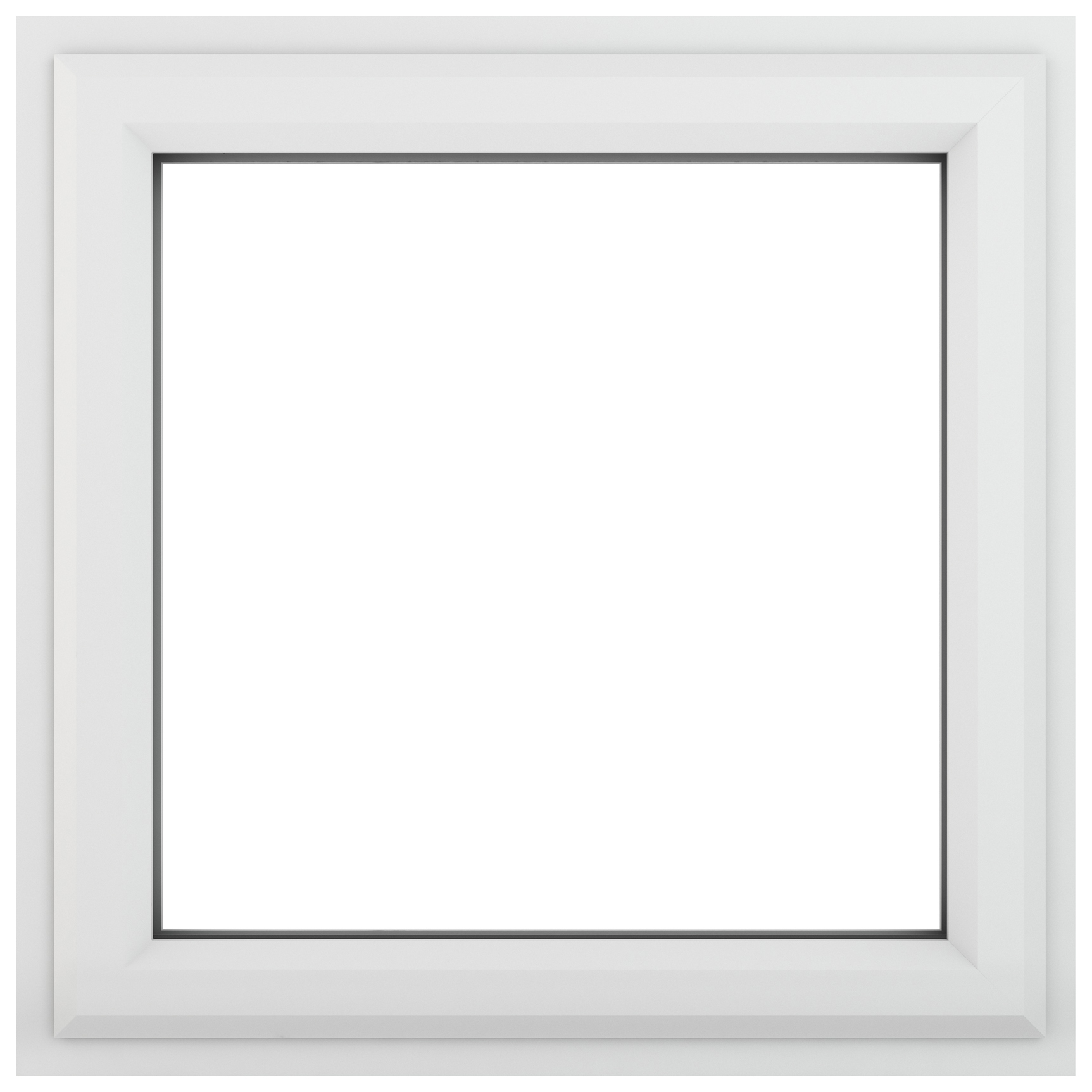 Crystal uPVC White Top Hung Clear Triple Glazed Window - 610 x 610mm