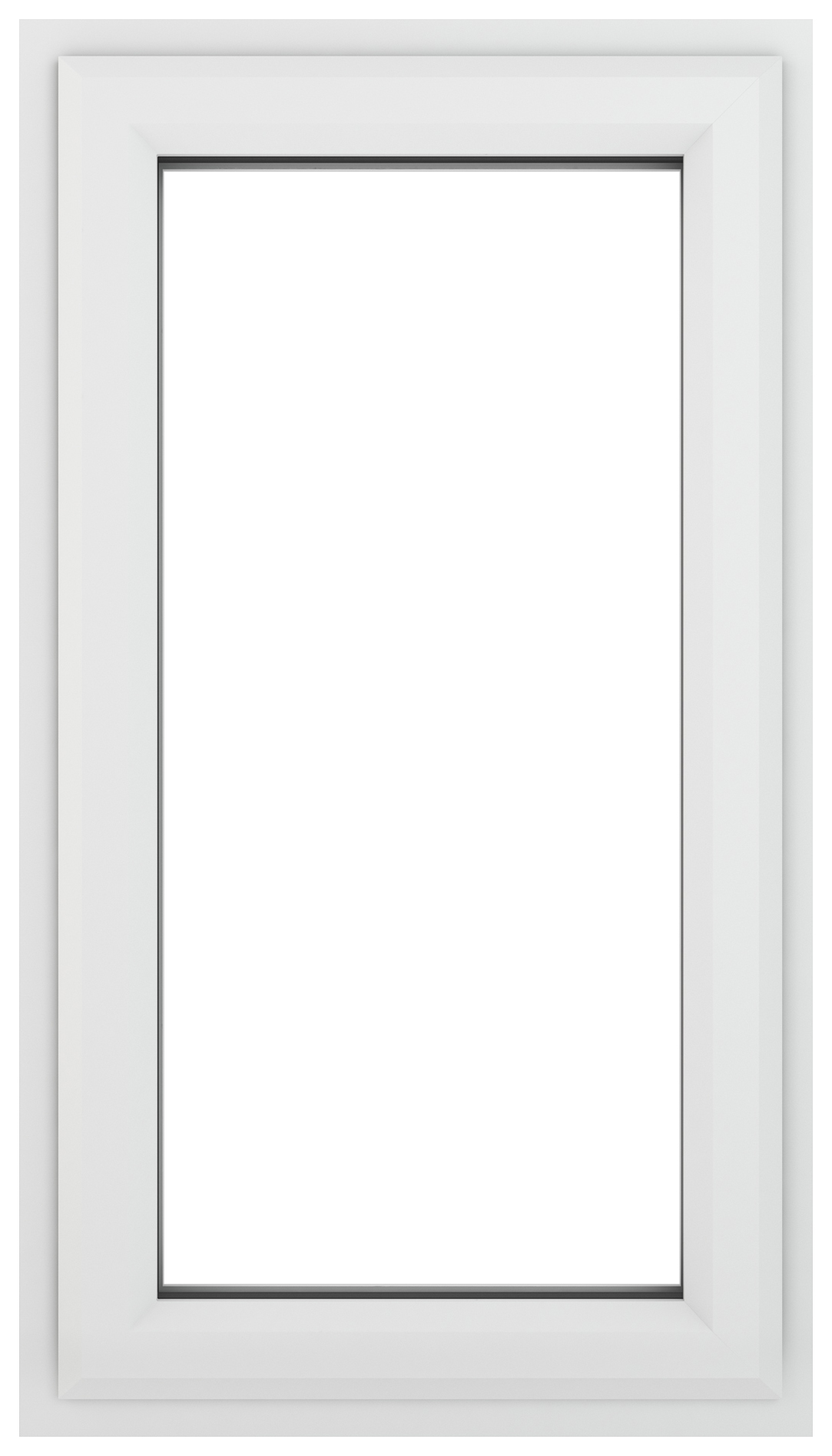 Crystal uPVC White Top Hung Opener Clear Triple Glazed Window - 610 x 1040mm